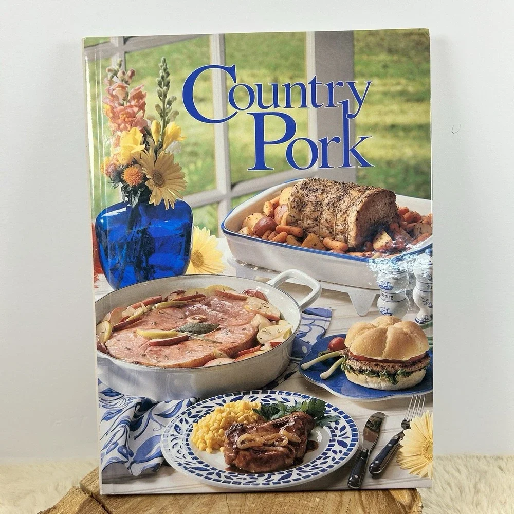 Vintage 1996 Country Pork‎ Recipes Cookbook Cook Book Hardcover